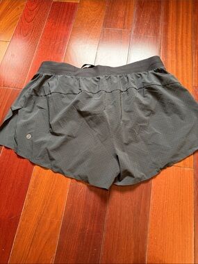 lululemon athletica Women's Charcoal Perforated Running Shorts